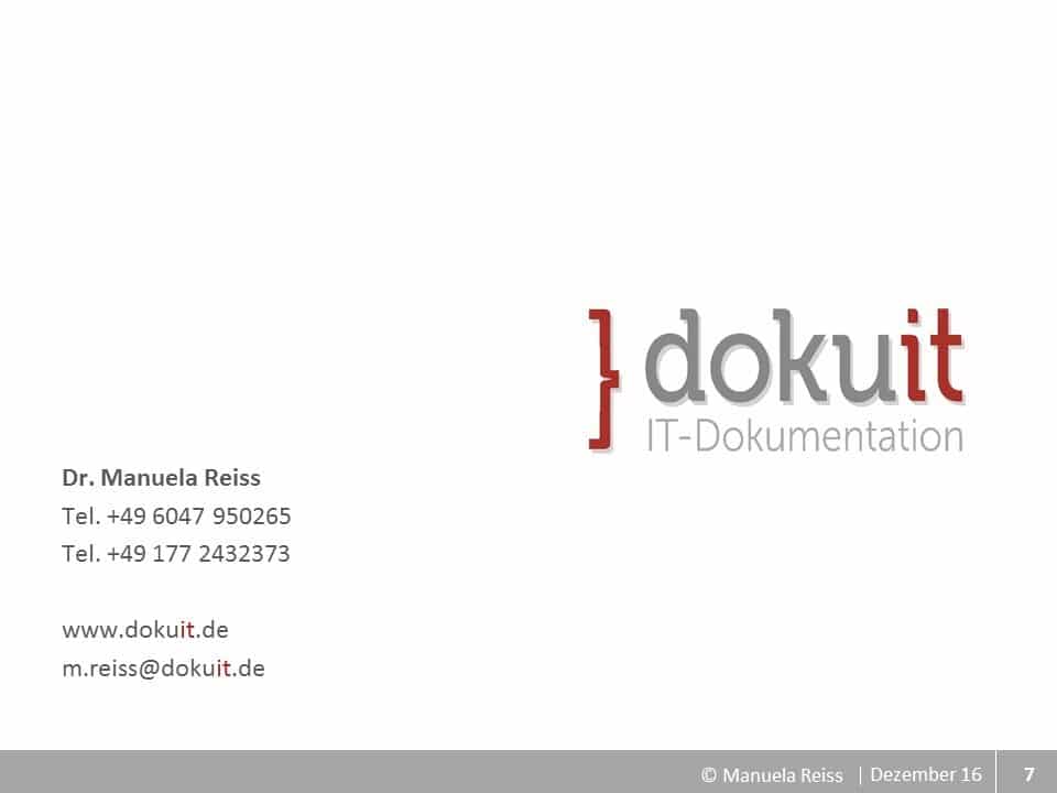Folio Logo und Kontakt dokuit